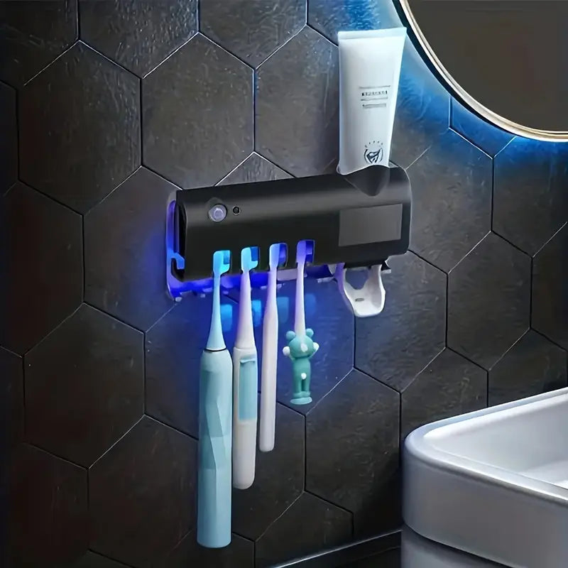 PureBrush Pro - 3-in-1 Toothpaste Squeezer, Holder & Sterilizer